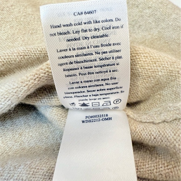 Faherty Jackson Hudson Sweater Midi Dress Oatmeal Heather Beige Size Large NWT - Picture 11 of 12